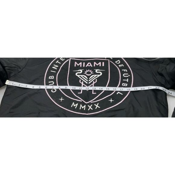 Inter Miami CF Men Bomber Jacket M MLS full snap varsity Jacket black - Picture 10 of 12